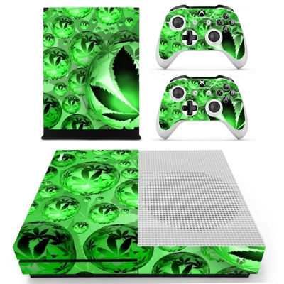 Glassy weed decal skin for Xbox one S Console and 2 Contro.. Glassy weed decal skin for Xbox one S Console and 2 Contro..
