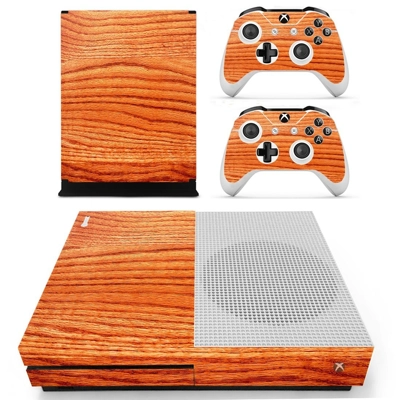 Wooden board decal skin for Xbox one S Console and 2 Controllers