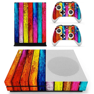 Colorfull wooden board decal skin for Xbox one S Console a.. Colorfull wooden board decal skin for Xbox one S Console a..