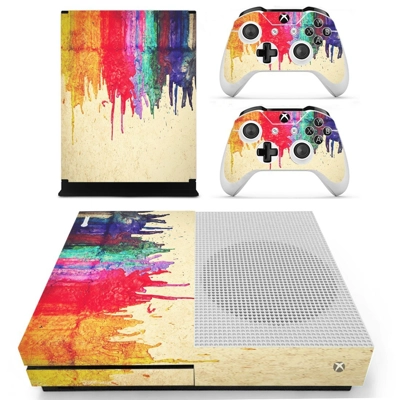 Poured color decal skin for Xbox one S Console and 2 Controllers