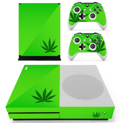 Weed leaf decal skin for Xbox one S Console and 2 Controll.. Weed leaf decal skin for Xbox one S Console and 2 Controll..