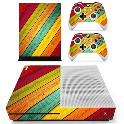 Wooden board decal skin for Xbox one S Console and 2 Controllers