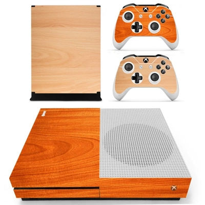 Wooden board decal skin for Xbox one S Console and 2 Controllers