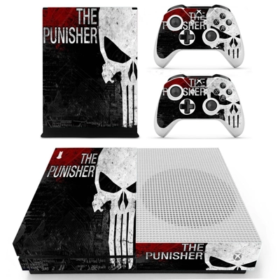 Punisher decal skin for Xbox one S Console and 2 Controllers