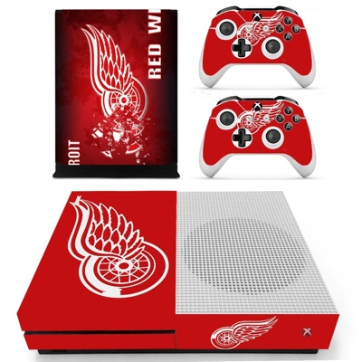 Detroit red wings decal skin for Xbox one S Console and 2 .. Detroit red wings decal skin for Xbox one S Console and 2 ..