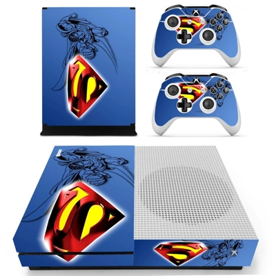 Superman decal skin for Xbox one S Console and 2 Controllers Superman decal skin for Xbox one S Console and 2 Controllers