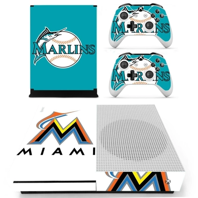 Miami Marlins decal skin for Xbox one S Console and 2 Cont.. Miami Marlins decal skin for Xbox one S Console and 2 Cont..