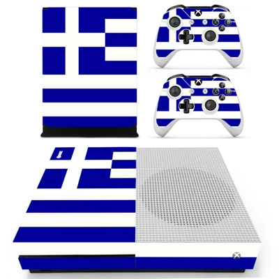 Flag of Greece decal skin for Xbox one S Console and 2 Con.. Flag of Greece decal skin for Xbox one S Console and 2 Con..