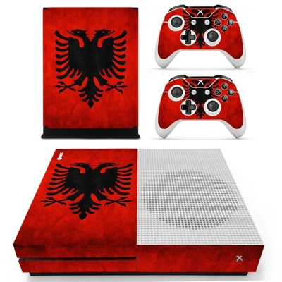 Flag of Albania decal skin for Xbox one S Console and 2 Co.. Flag of Albania decal skin for Xbox one S Console and 2 Co..