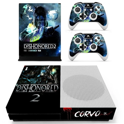Dishonored 2 decal skin for Xbox one S Console and 2 Contr.. Dishonored 2 decal skin for Xbox one S Console and 2 Contr..
