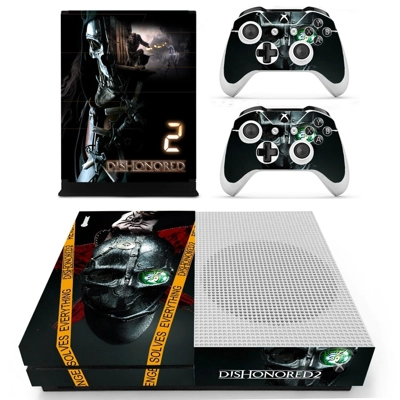 Dishonored 2 decal skin for Xbox one S Console and 2 Controllers
