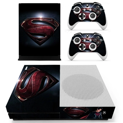 Superman decal skin for Xbox one S Console and 2 Controllers Superman decal skin for Xbox one S Console and 2 Controllers