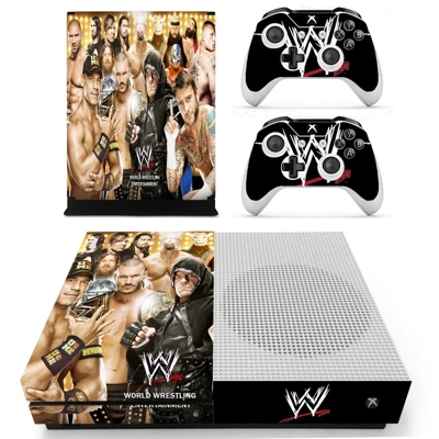 WW Wresting decal skin for Xbox one S Console and 2 Controllers