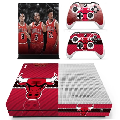 Chicago Bulls decal skin for Xbox one S Console and 2 Cont.. Chicago Bulls decal skin for Xbox one S Console and 2 Cont..