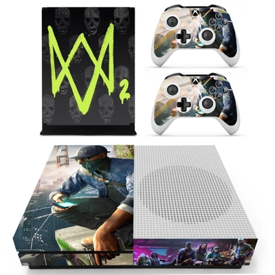 Watch dogs 2 decal skin for Xbox one S Console and 2 Contr.. Watch dogs 2 decal skin for Xbox one S Console and 2 Contr..