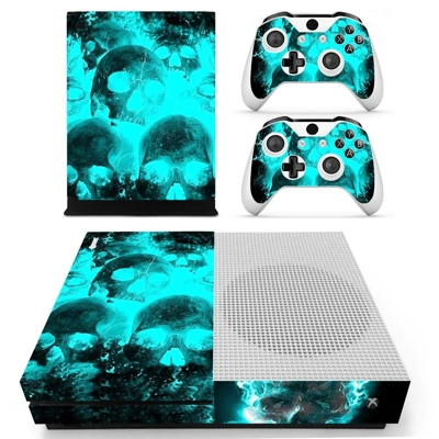 Smoky Ice Skull decal skin for Xbox one S Console and 2 Co.. Smoky Ice Skull decal skin for Xbox one S Console and 2 Co..