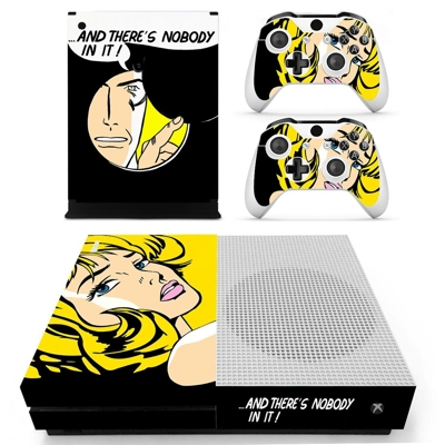 Nice Painting decal skin for Xbox one S Console and 2 Cont.. Nice Painting decal skin for Xbox one S Console and 2 Cont..