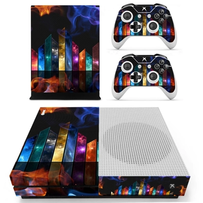 Amazing Background decal skin for Xbox one S Console and 2 Controllers