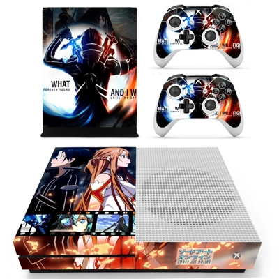 Sword art online decal skin for Xbox one S Console and 2 Controllers