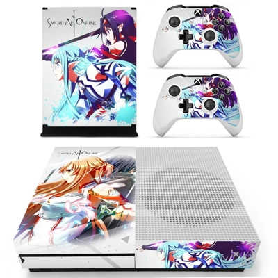 Sword art online decal skin for Xbox one S Console and 2 C.. Sword art online decal skin for Xbox one S Console and 2 C..