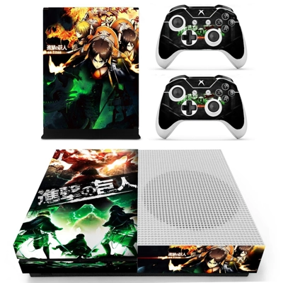 Attack on Titan decal skin for Xbox one S Console and 2 Co.. Attack on Titan decal skin for Xbox one S Console and 2 Co..