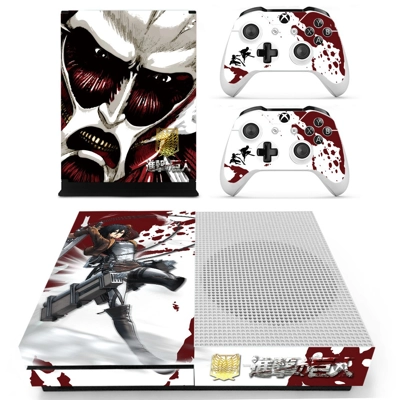 Attack on Titan decal skin for Xbox one S Console and 2 Co.. Attack on Titan decal skin for Xbox one S Console and 2 Co..