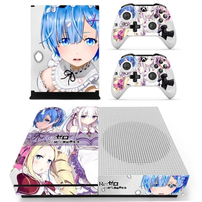 Re zero decal skin for Xbox one S Console and 2 Controllers