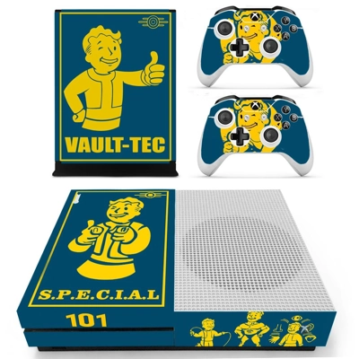 Vault-tec Special decal skin for Xbox one S Console and 2 .. Vault-tec Special decal skin for Xbox one S Console and 2 ..