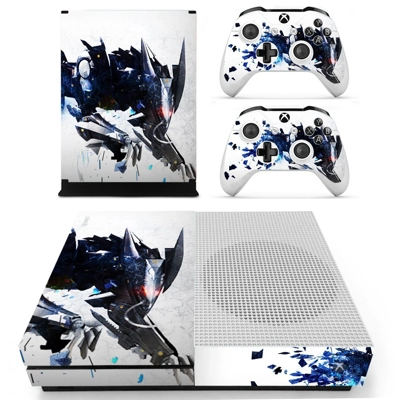 Metal wolf decal skin for Xbox one S Console and 2 Control.. Metal wolf decal skin for Xbox one S Console and 2 Control..