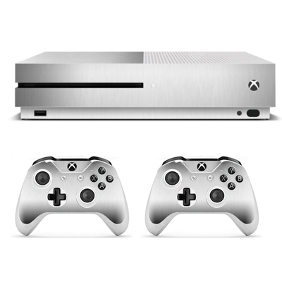 White classic decal skin for Xbox one S Console and 2 Cont.. White classic decal skin for Xbox one S Console and 2 Cont..