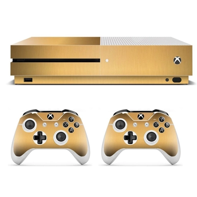 Brown classic decal skin for Xbox one S Console and 2 Cont.. Brown classic decal skin for Xbox one S Console and 2 Cont..