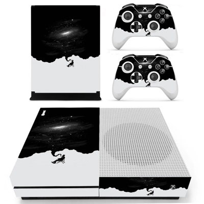 Black galaxy decal skin for Xbox one S Console and 2 Contr.. Black galaxy decal skin for Xbox one S Console and 2 Contr..