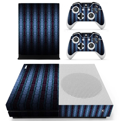 Blue vintage decal skin for Xbox one S Console and 2 Contr.. Blue vintage decal skin for Xbox one S Console and 2 Contr..