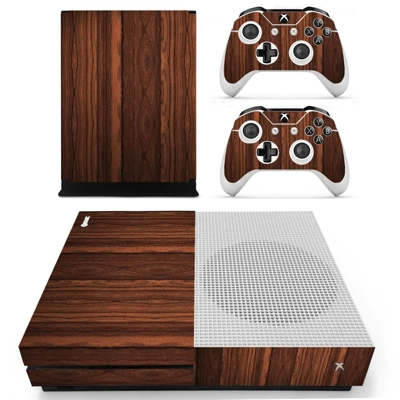 Wooden board decal skin for Xbox one S Console and 2 Controllers