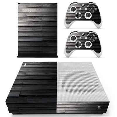 Wooden board decal skin for Xbox one S Console and 2 Controllers
