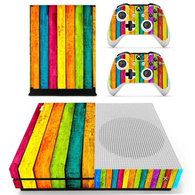 Colorful wooden board decal skin for Xbox one S Console an.. Colorful wooden board decal skin for Xbox one S Console an..