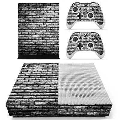 Black and white shade Brick wall decal skin for Xbox one S.. Black and white shade Brick wall decal skin for Xbox one S..