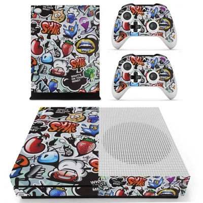 Graffiti decal skin for Xbox one S Console and 2 Controllers Graffiti decal skin for Xbox one S Console and 2 Controllers