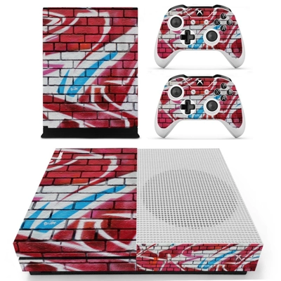 Graffiti brick wall decal skin for Xbox one S Console and .. Graffiti brick wall decal skin for Xbox one S Console and ..