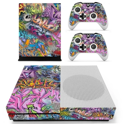 Street art decal skin for Xbox one S Console and 2 Control.. Street art decal skin for Xbox one S Console and 2 Control..