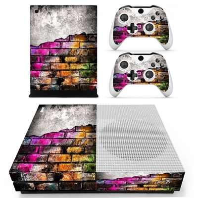 Colored brick wall decal skin for Xbox one S Console and 2.. Colored brick wall decal skin for Xbox one S Console and 2..