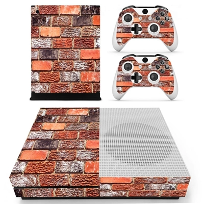 Brick wall decal skin for Xbox one S Console and 2 Controllers