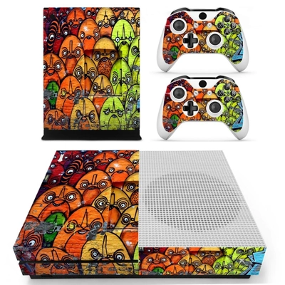 Graffiti decal skin for Xbox one S Console and 2 Controllers Graffiti decal skin for Xbox one S Console and 2 Controllers