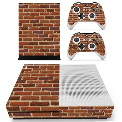 Brick wall decal skin for Xbox one S Console and 2 Controllers