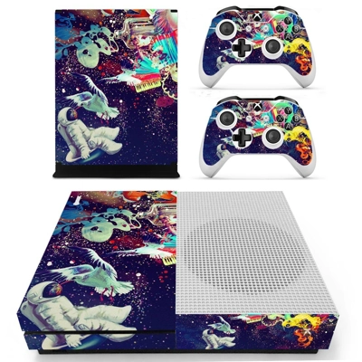 Trippy space decal skin for Xbox one S Console and 2 Controllers