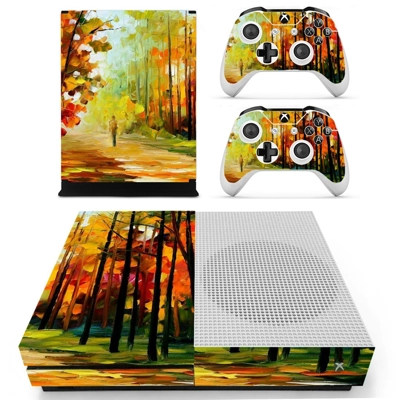 Painting of nature decal skin for Xbox one S Console and 2.. Painting of nature decal skin for Xbox one S Console and 2..