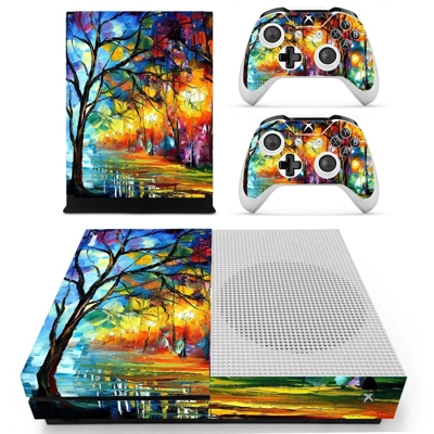 Acrylic painting decal skin for Xbox one S Console and 2 C.. Acrylic painting decal skin for Xbox one S Console and 2 C..