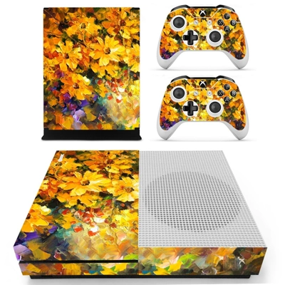 Yellow flowers oil painting decal skin for Xbox one S Cons.. Yellow flowers oil painting decal skin for Xbox one S Cons..