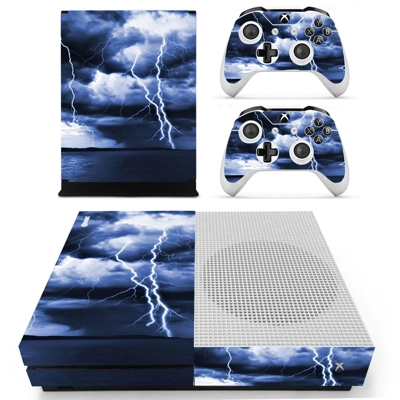 Electric Lightning sky decal skin for Xbox one S Console a.. Electric Lightning sky decal skin for Xbox one S Console a..