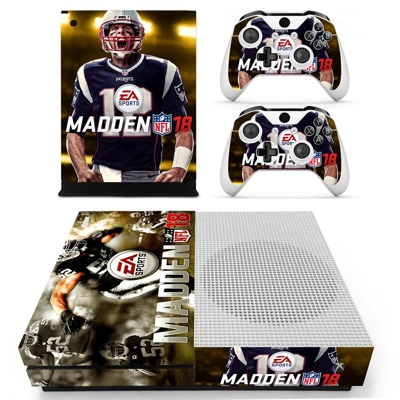 Madden 18 decal skin for Xbox one S Console and 2 Controll.. Madden 18 decal skin for Xbox one S Console and 2 Controll..